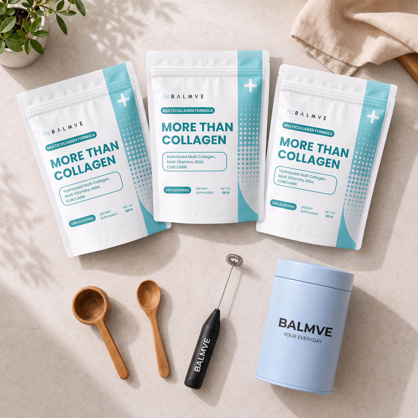 More Than Collagen — Type 1,2,3 Collagen, MSM, Hyaluronic Acid + FREE Packet