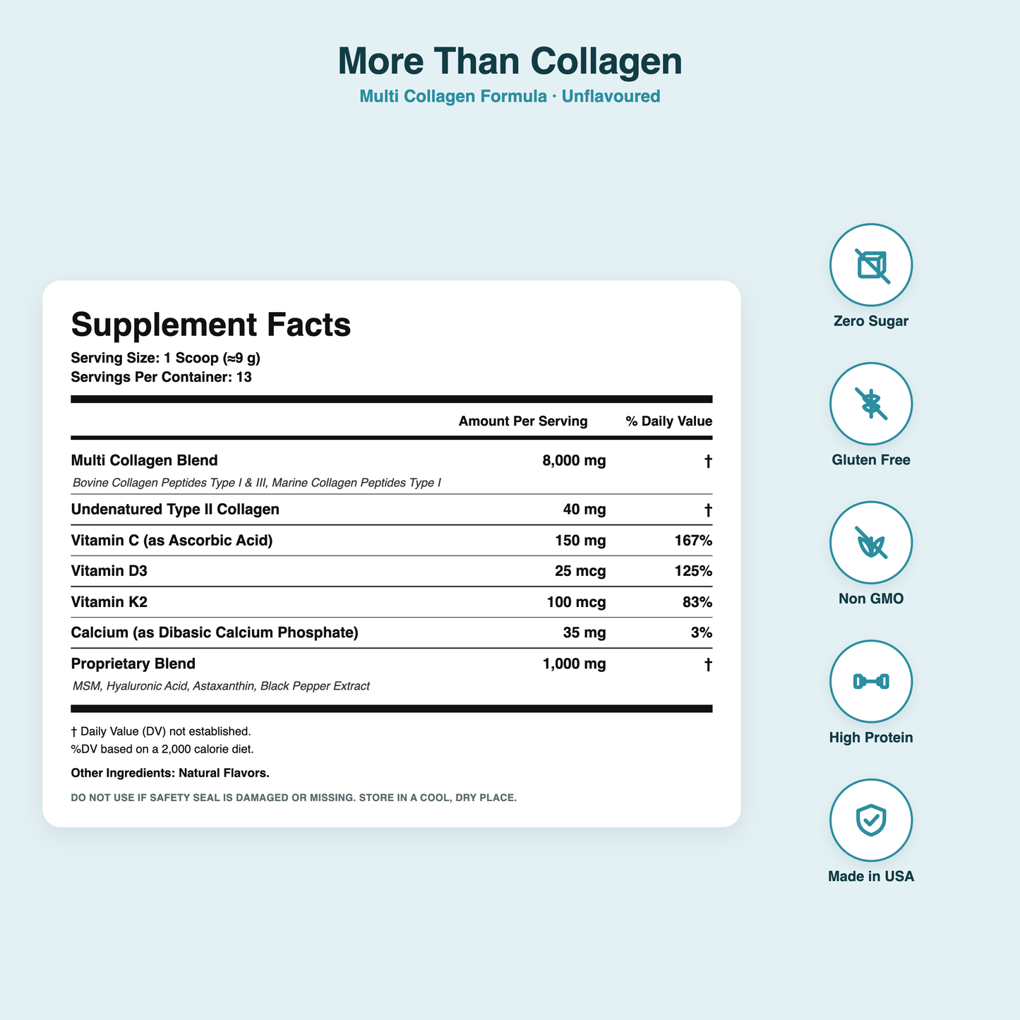 More Than Collagen — Type 1,2,3 Collagen, MSM, Hyaluronic Acid + FREE Packet